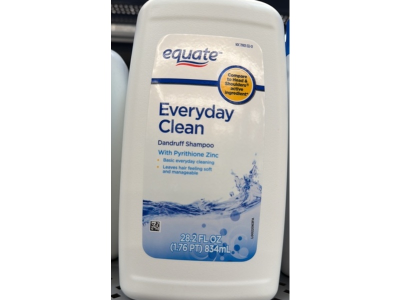 Equate Everyday Clean Dandruff Shampoo, Pyrithone Zinc, 28.2 fl oz/834 mL