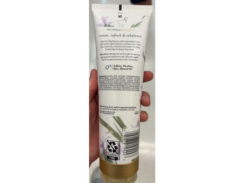 Pantene Renew, Refresh & Rebalance Conditioner, Rosemary, 8.0 fl oz/237 mL