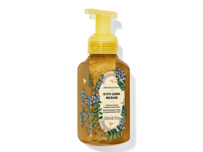 Bath & Body Works Gentle & Clean Foaming Hand Soap, Sunny Lemon Orchard, 8.75 fl oz/259 mL.