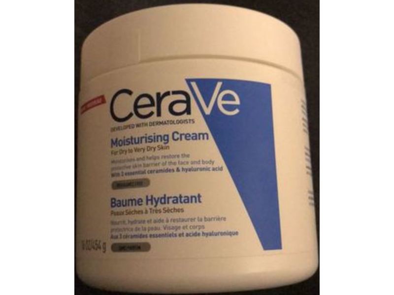 CeraVe Moisturising Cream, Dry to Very Dry, Fragrance Free, 16 oz/454 g