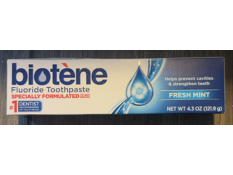 Biotene Fluoride Toothpaste, Fresh Mint, 4.3 oz/121.9g