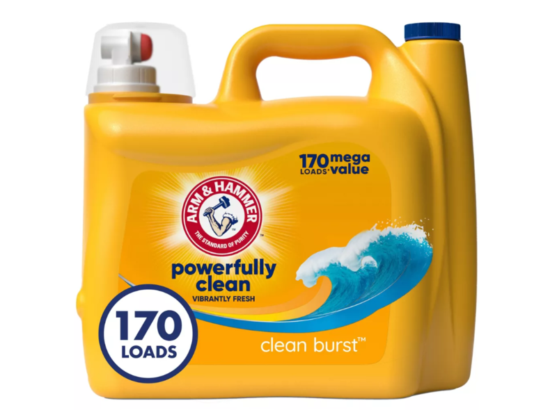 Arm & Hammer Powerfully Clean Liquid Laundry Detergent, Clean Burst, 170 Loads, 170 fl oz/5.03 L