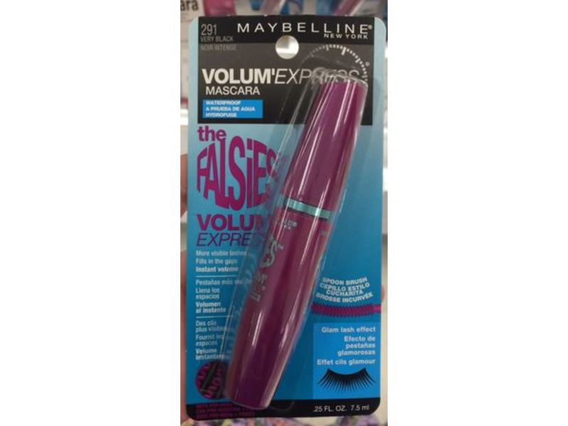 Maybelline New York Volum' Express The Falsies Mascara, Waterproof, 291 Very Black, 0.25 fl oz