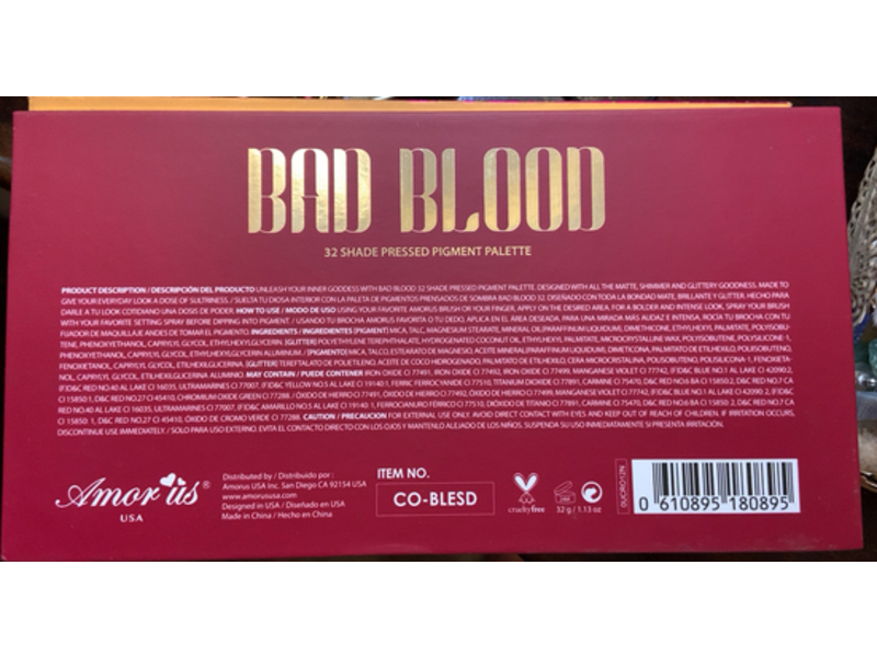 Amor Us Pressed Pigment Palette, Bad Blood