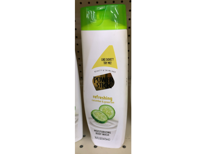 Power Stick Refreshing Moisturizing Body Wash, Cucumber & Green Tea, 16 fl oz/473 mL