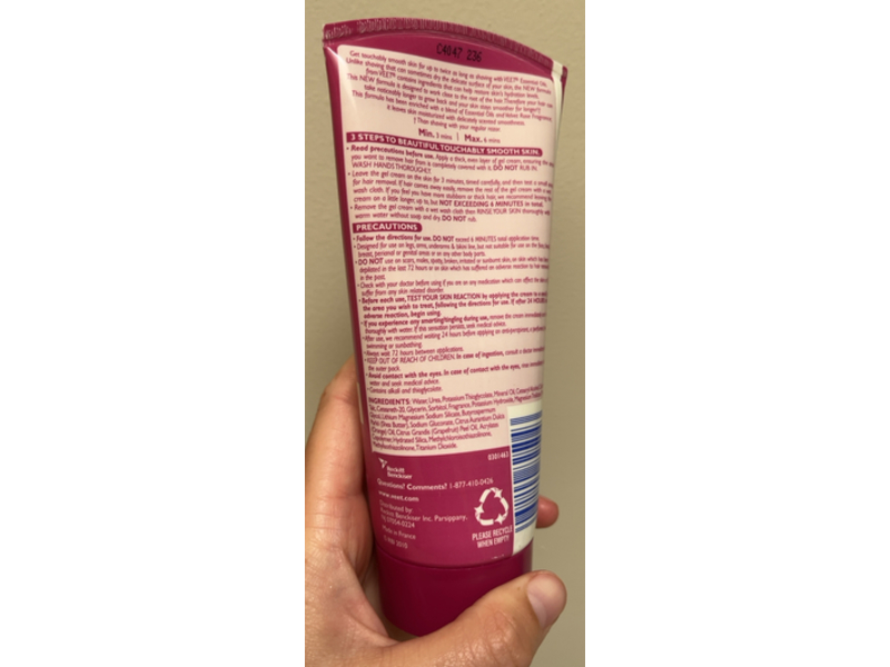 Veet Fast Acting Hair Remover Gel Cream, 6.78 fl oz/200 mL