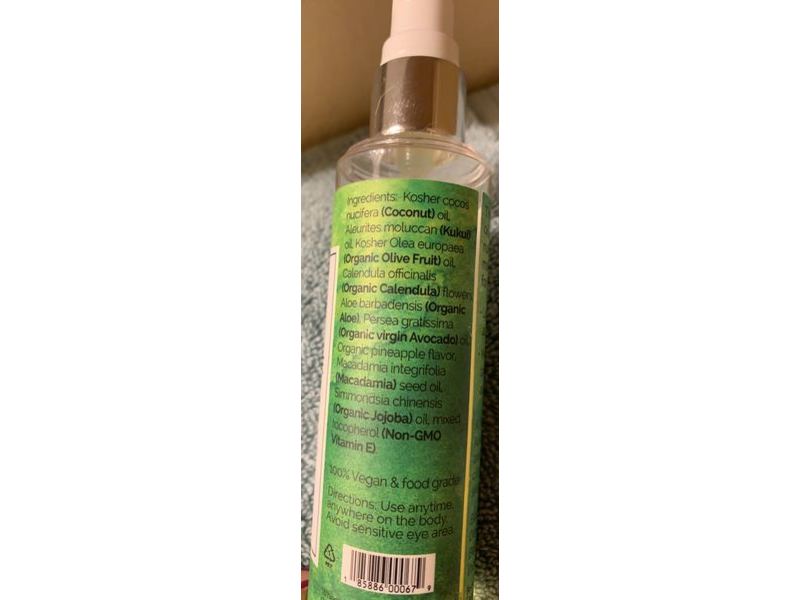 Bodyceuticals Calendula Skincare Hawaiian Body Oil, Kukui + Pineapple, 3.5 fl oz/104 mL