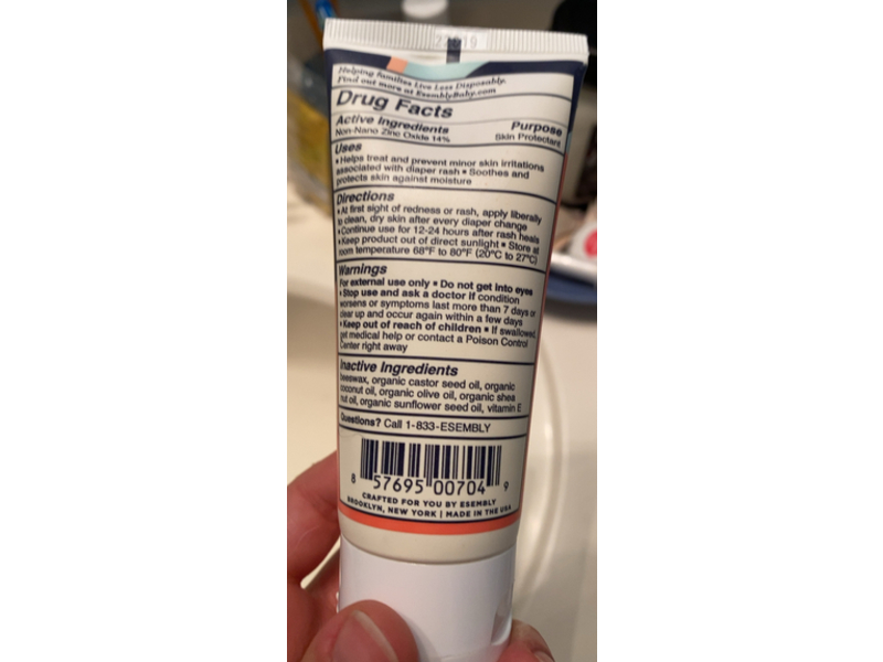 Esembly Rash Relief Cream, 3 oz/85 g