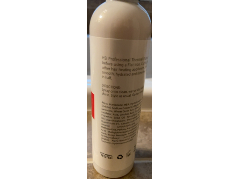 Hsi Professional Soothing Anti - Frizz Thermal Heat Protector, Argan Oil, 8 oz/236 mL