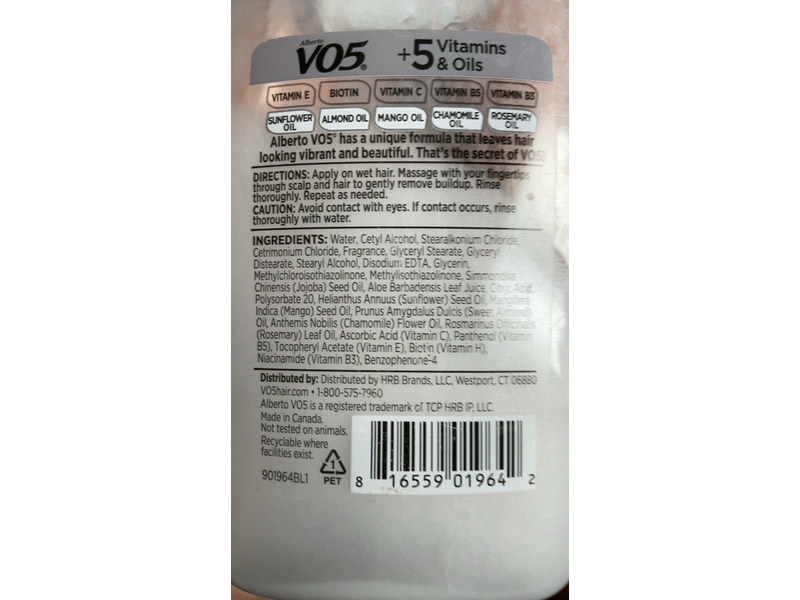 Alberto VO5 Gentle Cleansing Co-Wash Conditioner, 15 fl oz/443 mL