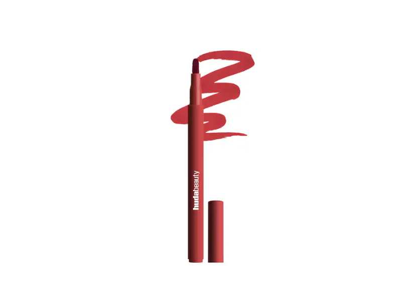Huda Beauty Lip Contour Stain Lip Tint, Cherry Red, 0.03 fl oz/1 mL