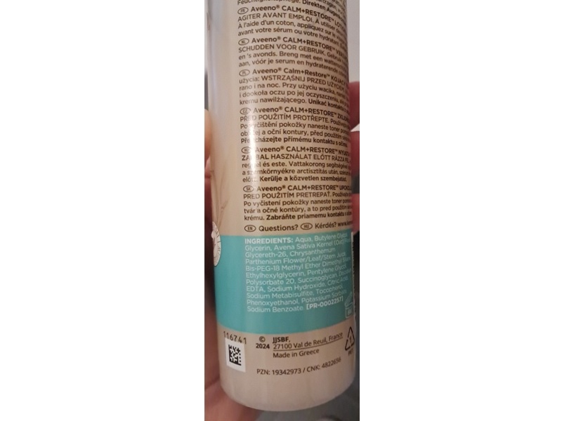 Aveeno Calm + Restore Soothing Oat Toning Lotion, 200 mL