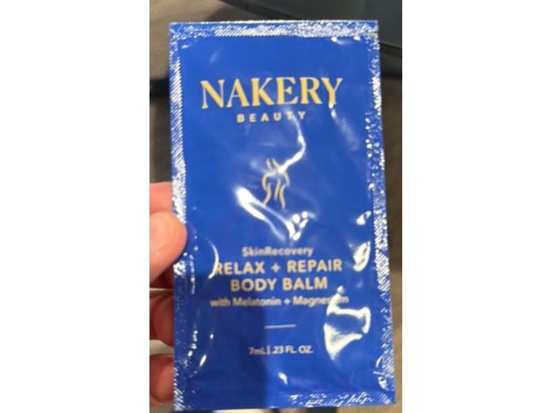 Nakery Beauty Relax + Repair Body Balm, Magnesium + Melatonin, 0.23 fl oz/7 mL