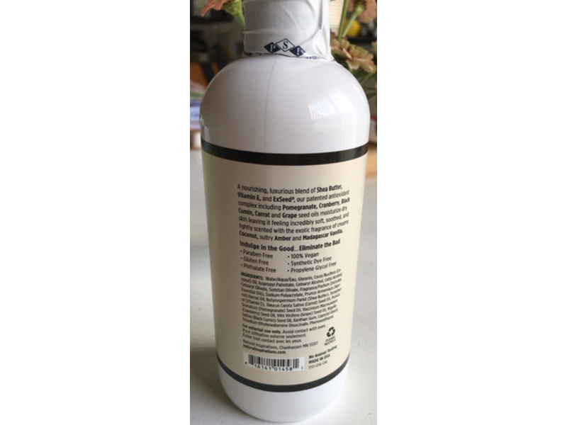 Natural Inspirations Nourishing Hand + Body Lotion, Coconut Ambre Vanille , 12 fl oz/355 mL,