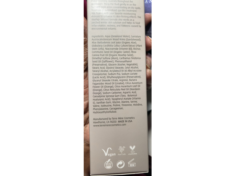 Terre Mere Lifting Fluid, Rosehip & Niacinamide, 1.7 oz/50 mL