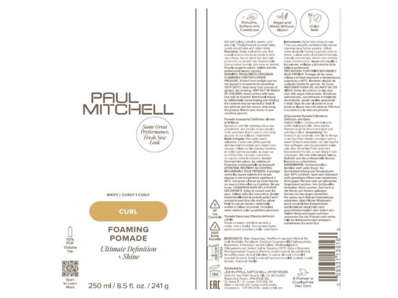 Paul Mitchell Curl Foaming Pommade, 8.5 fl oz/250 mL