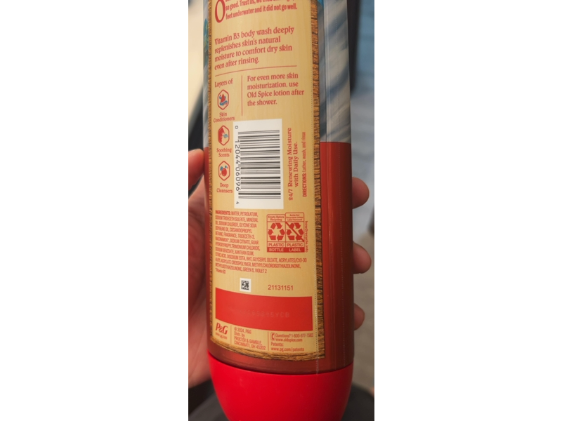 Old Spice Gentle Man’s Moisturizing Body Wash, Deep Sea, 20 fl oz/591 mL