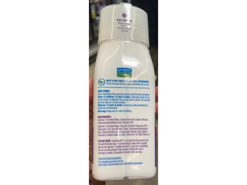 Smart Mouth Dry Mouth Rehydrating Oral Rinse, Soothing Mint, 16 fl oz/473 mL