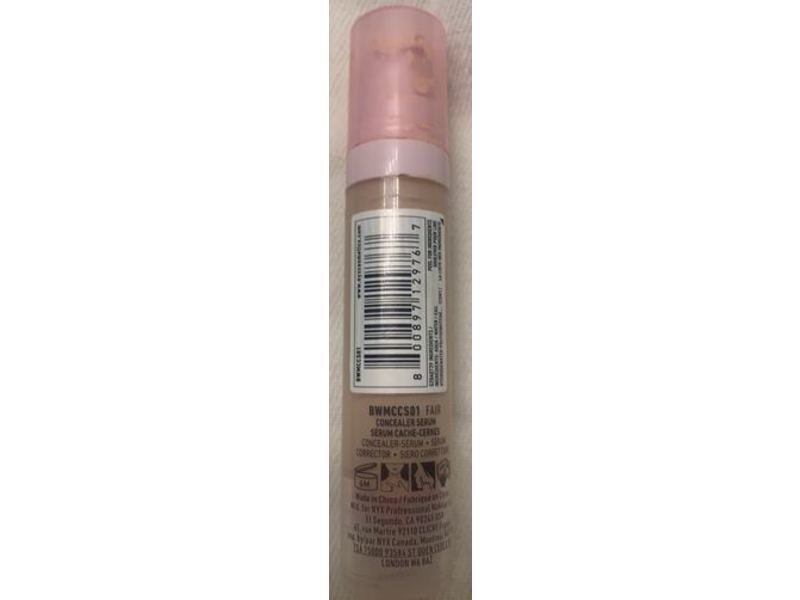 Nyx Professional Makeup Concealer Serum, 01 Fair, 5.32 fl oz/9.6 mL