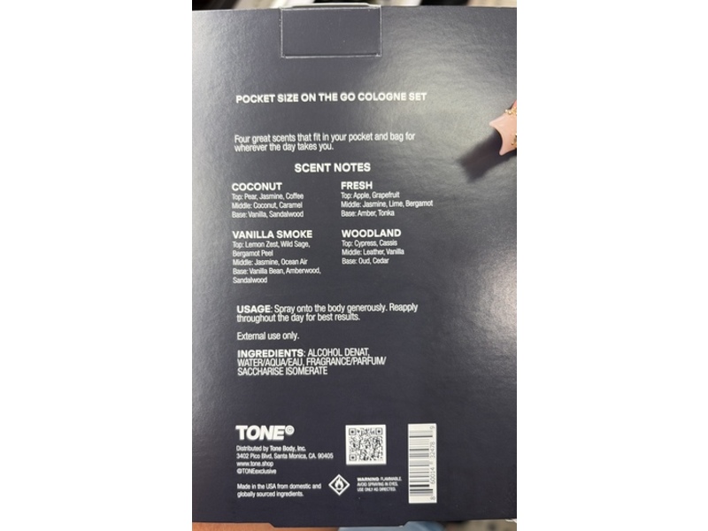 Tone Pocket Size On The Go Cologne Set, 0.3 fl oz/9 mL, 4 Count