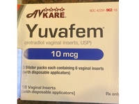 Yuvafem Estradiol Vaginal Inserts, 10 mcg, 18 Count - thumbnail 2