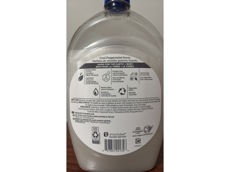 Softsoap Liquid Hand Soap Refill, Cool Peppermint, 50 fl oz/1.47 L, Pack Of 2