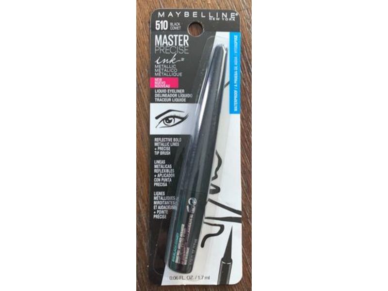 Maybelline New York Master Precise Liquid Eyeliner, 510 Black Comet, 0.06 fl oz/1.7 mL