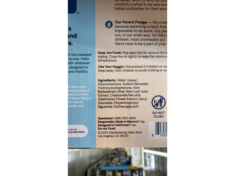 Hello Bello Plant Based Wipes, 600 Count