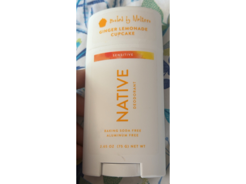 Native Baked By Melissa Sensitive Deodorant, Ginger Lemonade Cupcake, 2.65 oz/75 g