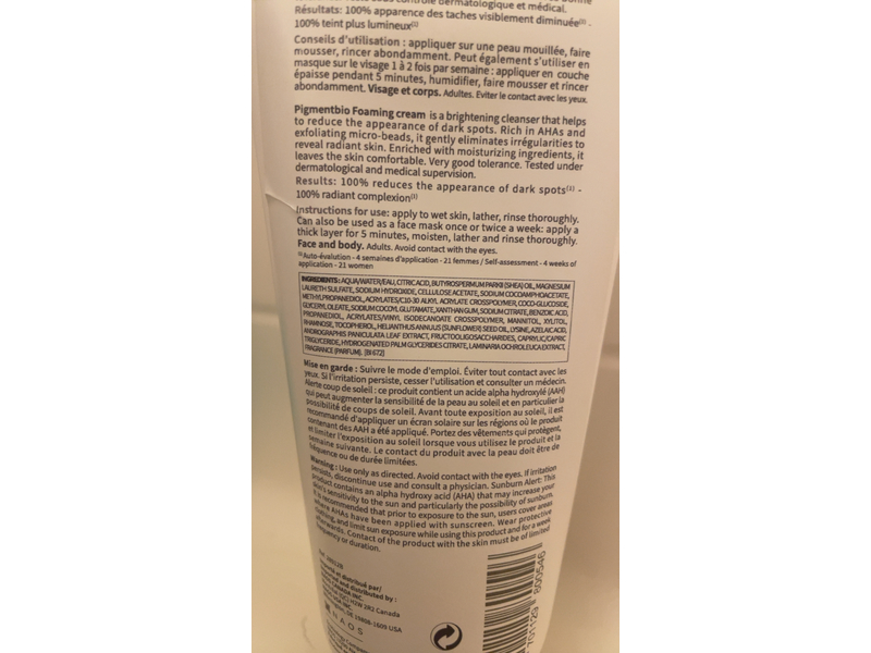 Bioderma Pigmentbio Foaming Face Cream, 6.7 fl oz/200 mL