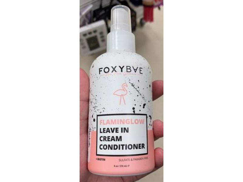 FoxyBae Flaminglow Leave-In Cream Conditioner + Biotin, 8 oz