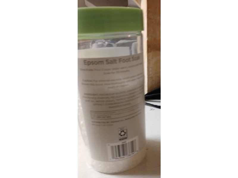 Equate Foot Soak Epsom Salt, Lemongrass & Thyme, 32 oz/907 g