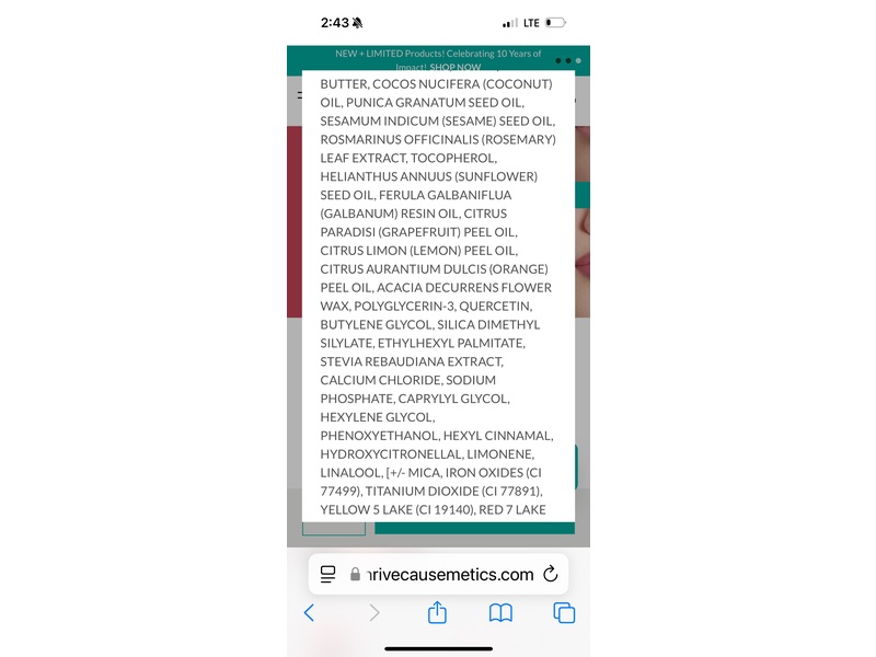 Thrive Causemetics Sheer Strength Lip Tint, Kara, 0.1 oz/ 3 g