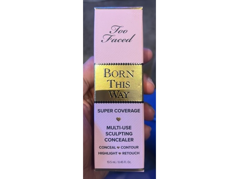 Too Faced Born This Way Super Coverage Multi-Use Concealer, Sand, 0.45 fl oz/13.5 mL
