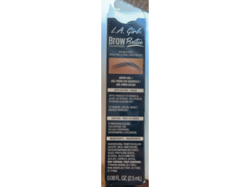 L.A. Girl Brow Bestie Long Wearing Gel Kit, Dark Blonde, 0.08 fl oz/2.5 mL
