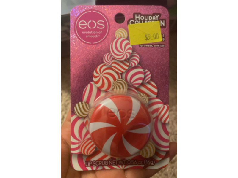 Eos Holiday Sugar Lip Scrub, Candy Cane, 0.56 oz/16 g