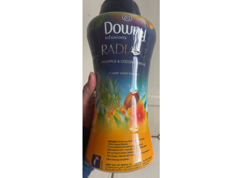 Downy Infusions Radiant In-Wash Scent Booster, Pineapple & Coconut Grove, 28.3 oz/802 g