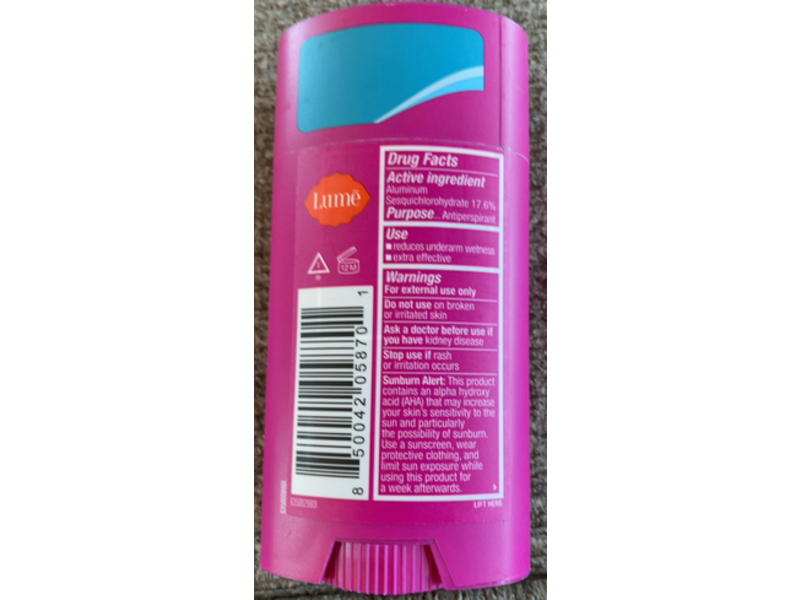 Lume Whole Body Deodorant + Sweat Control, 2.6 oz/75 g