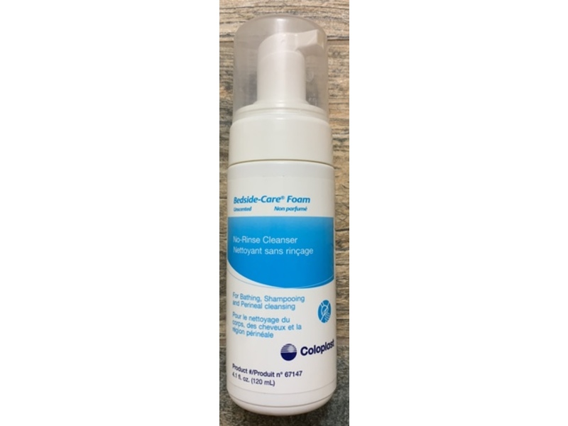 Coloplast Bedside Care Foam No Rinse Cleanser, Unscented, 4 fl oz/120 mL