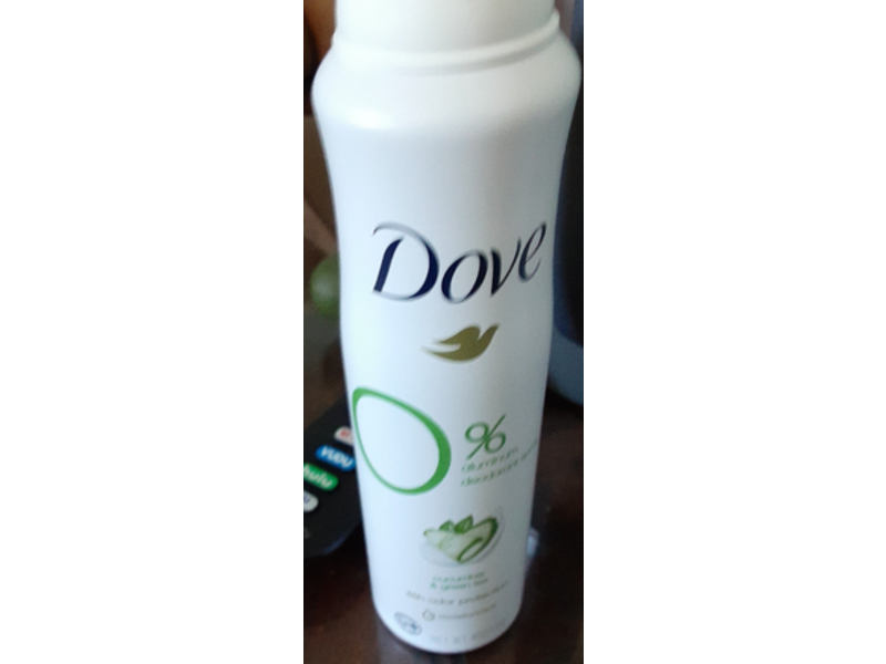 Dove 0% Aluminium Deodorant Spray, Cucumber & Green Tea, 4 oz/113 g