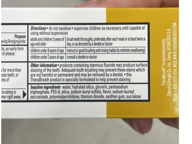 TheraBreath Deep Clean Toothpaste, Fresh Mint, 4 oz/113 g, Pack Of 2