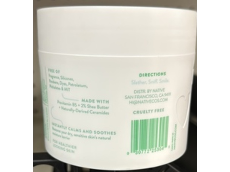 Native Sensitive Series Body Cream, Fragrance Free, 12 fl oz/354 mL