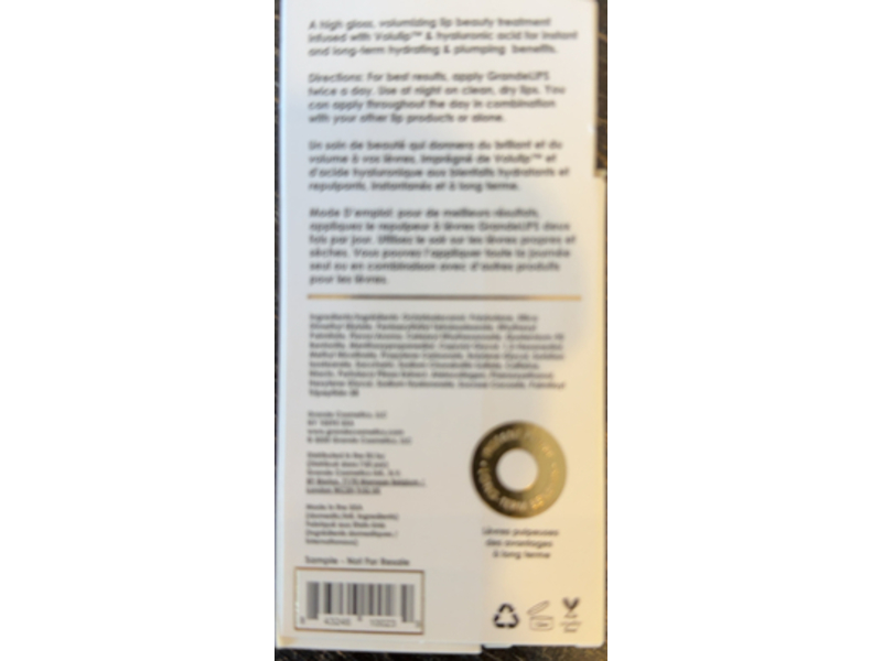 Grande Lips Hydrating Lip Plumper Gloss, Clear