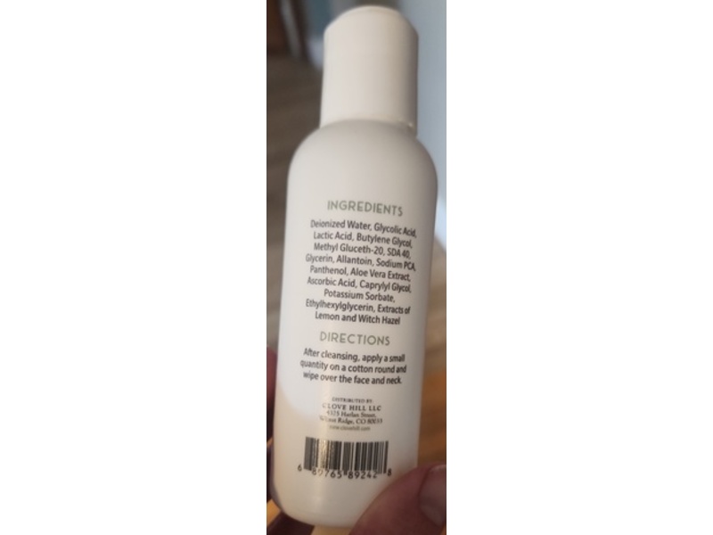 Clove Hill Exfoliating Toner, 4 fl oz/115 mL