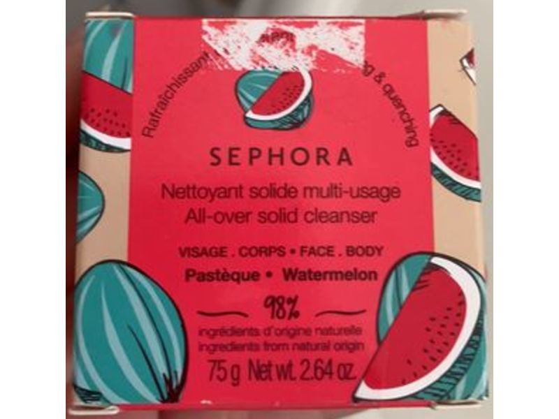 Sephora All-Over Solid Cleanser, Watermelon, 2.64 oz/75 g