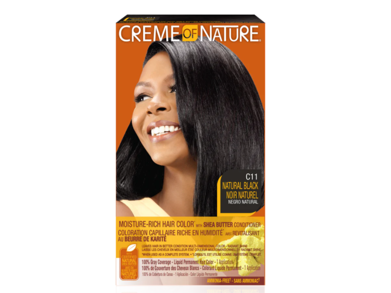 Creme Of Nature Moisture Rich Liquid Hair Color, C11 Natural Black, 1 Application