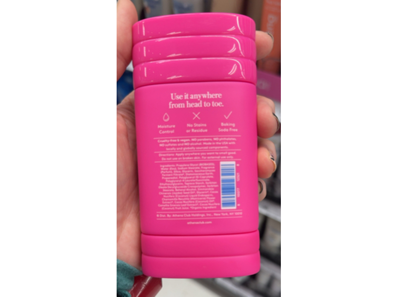 Athena Club All Over Deo, Super Pink, 3 oz/85 g