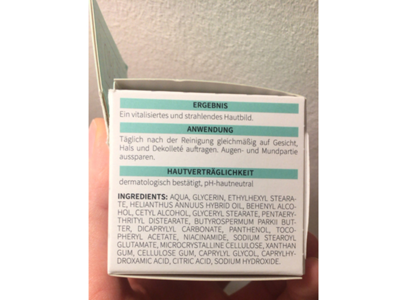 Isana Pure Moisturizing Cream, Niacinamide + Panthenol, 50 mL