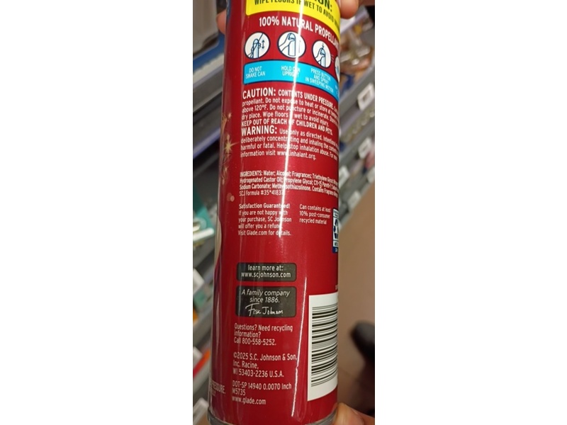 Sc Jhonson Glade Soft Mist Air Freshener, Warm Apple And Spices, 8 oz/226 g, Pack Of 6