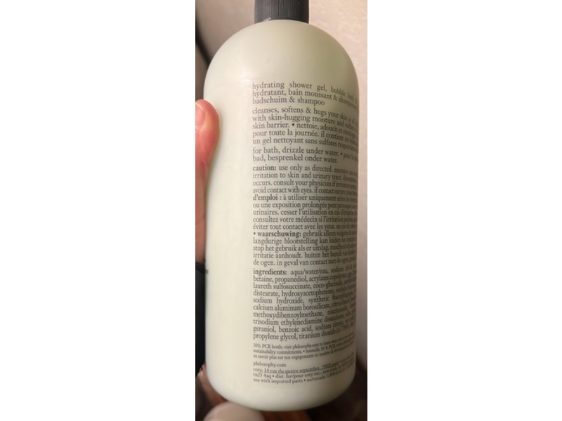 Philosophy Hydrating Shower Gel, Snow Man, 32 fl oz/947 mL